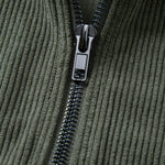 Quarter Zip Corduroy Raglan Sleeve Sweatshirt
