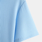 Ribbed Hooded  Arc Hem T-Shirt & Shorts
