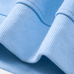 Solid Polo Collar Sweatshirt