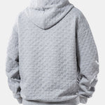 Relax Fit Checkerboard Jacquard Hoodie