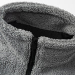 Color Block Teddy Zip-Up Jacket