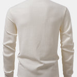 Long Sleeved Knitted Waffle Polo Shirt & Drawstring Knitted Waffle Pants