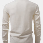 3 Pieces Long Sleeve Waffle Mock Neck T-Shirt