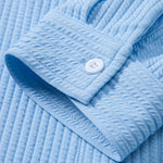 3 Pieces Long Sleeve Muscle Fit Ribbed Button Up Shirt