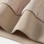 Contrast Trim Textured Zipper Knit Polo