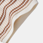 Stripe Waffle Johnny Collar Polo & Slim Fit Tapered Trousers