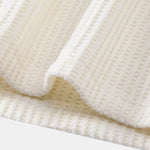 Long Sleeved Knitted Waffle Polo Shirt & Drawstring Knitted Waffle Pants