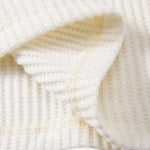 Long Sleeve Waffle Mock Neck T-Shirt & Drawstring Knitted Waffle Pants