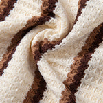 Waffle Stripe Johnny Collar Polo