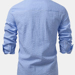 3 Pieces Seersucker Striped Button Up Shirt