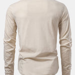 Basic Long Sleeve Cotton Arc Hem T-Shirt