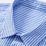3 Pieces Seersucker Striped Button Up Shirt