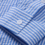 3 Pieces Seersucker Striped Button Up Shirt