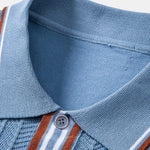 Contrast Textured Knit Polo