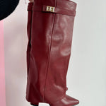 ELOISE��� - Burgundy Leather Boots