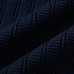 Contrast Textured Johnny Collar Knit Polo