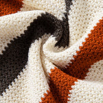 Striped Knit Johnny Collar Polo