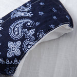 Contrast Paisley Print Linen Look Shirt
