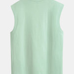 3 Pieces Relax Fit Cotton Drop Shoulder Sleeveless T-Shirts