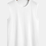 Solid Cotton Sleeveless T-Shirt