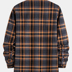 Flannel Fleece Lined Plaid Cotton Button Up Shirt