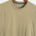 Cotton Panel Sleeveless T-Shirt