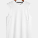 Cotton Panel Sleeveless T-Shirt