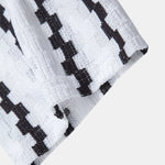 Plaid Jacquard Button Up Shirt & Straight Leg Linen Pants