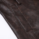 Long Line PU Leather Trench Coat