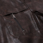 Long Line PU Leather Trench Coat