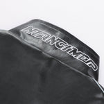 Fleece Lined Embroidery Leather Racing Jacket