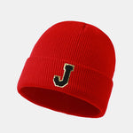 1pc Letter A-Z Warm Knit Beanie Hat