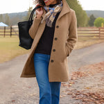Tradura™ - Classic Button-Up Mid-Length Coat