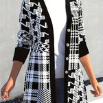 LEONA��� | Sleek Geo-Print Cardigan