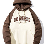 Los Angeles Print Pactchwork Raglan Hoodie