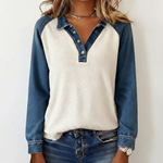 Lyra | Denim Detail Top