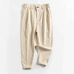 Lorenzo Vitali Calf-Length Pleated Linen Pants