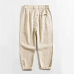 Lorenzo Vitali Calf-Length Pleated Linen Pants