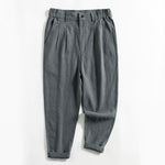 Lorenzo Vitali Calf-Length Pleated Linen Pants