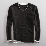 Lorenzo Vitali Cotton V-Neck Long-Sleeve Top