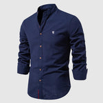 Lorenzo Vitali Stand Collar Cotton Shirt