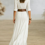 Lunori™ Soléane | Elegant Pleated Midi Dress