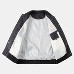 Relax Fit Contrast Embroidery Baseball Jacket