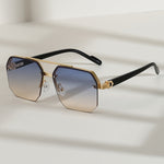 Lucio Geometric Frame Sunglasses