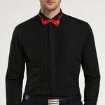 Men’s Formal Tuxedo Shirt with Bow Tie and Cufflinks