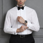 Men’s Formal Tuxedo Shirt with Bow Tie and Cufflinks