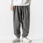 Men’s Loose Corduroy Pants with Elastic Cuffs