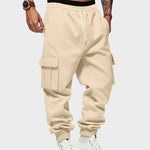 Men’s Tapered Cargo Sweatpants with Fleece Lining