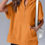 HISPER��� - Relaxed Oversized Half-Zip Summer Hoodie