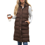 KUTSARA��� - Casual Sleeveless Hooded Long Vest